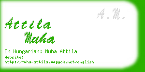 attila muha business card